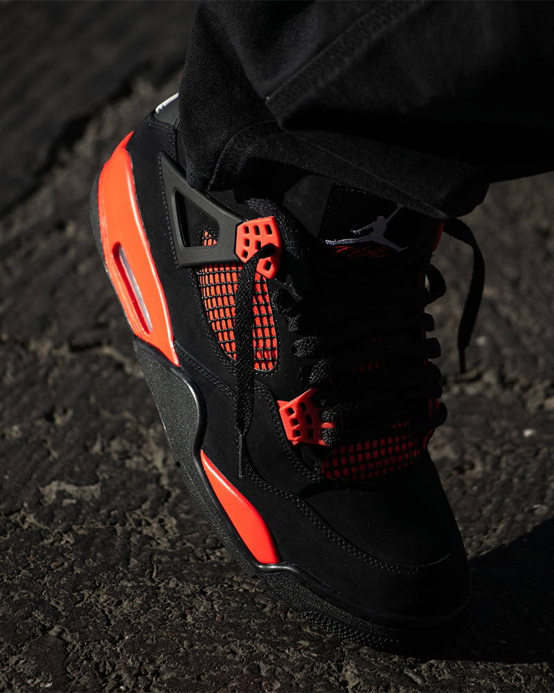 One Block Down x 90sAnxiety team up for the new AJ 4 Crimson "Red Thunder" - Chapter III